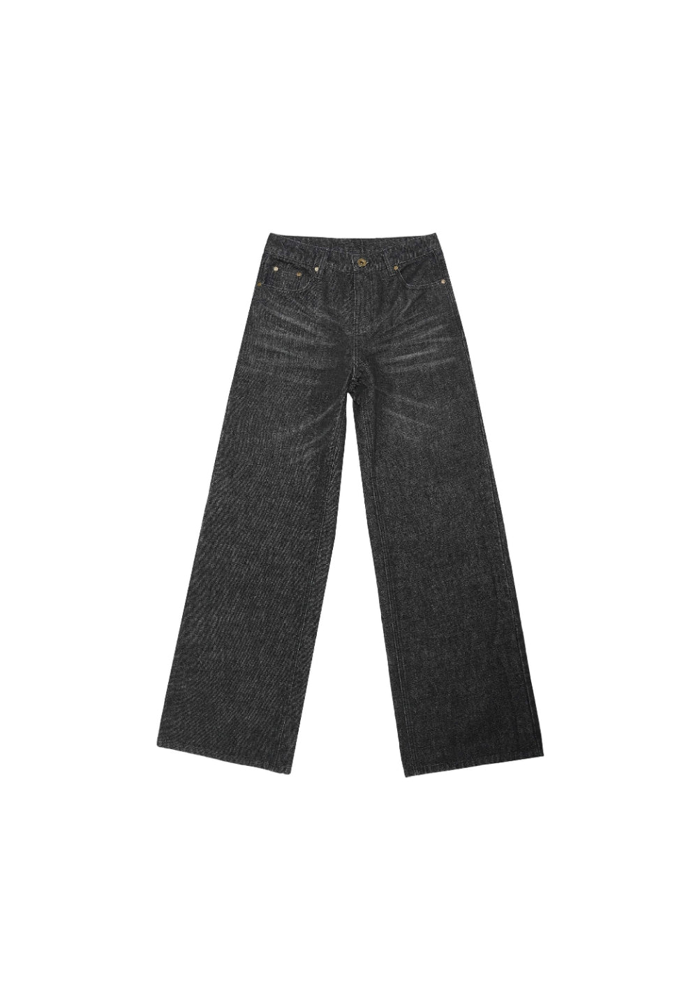 NyDkyel丨Whiskered Pleated Grey Denim Pants - PSYLOS 1, NyDkyel丨Whiskered Pleated Grey Denim Pants, Pants, NyDkyel, PSYLOS 1